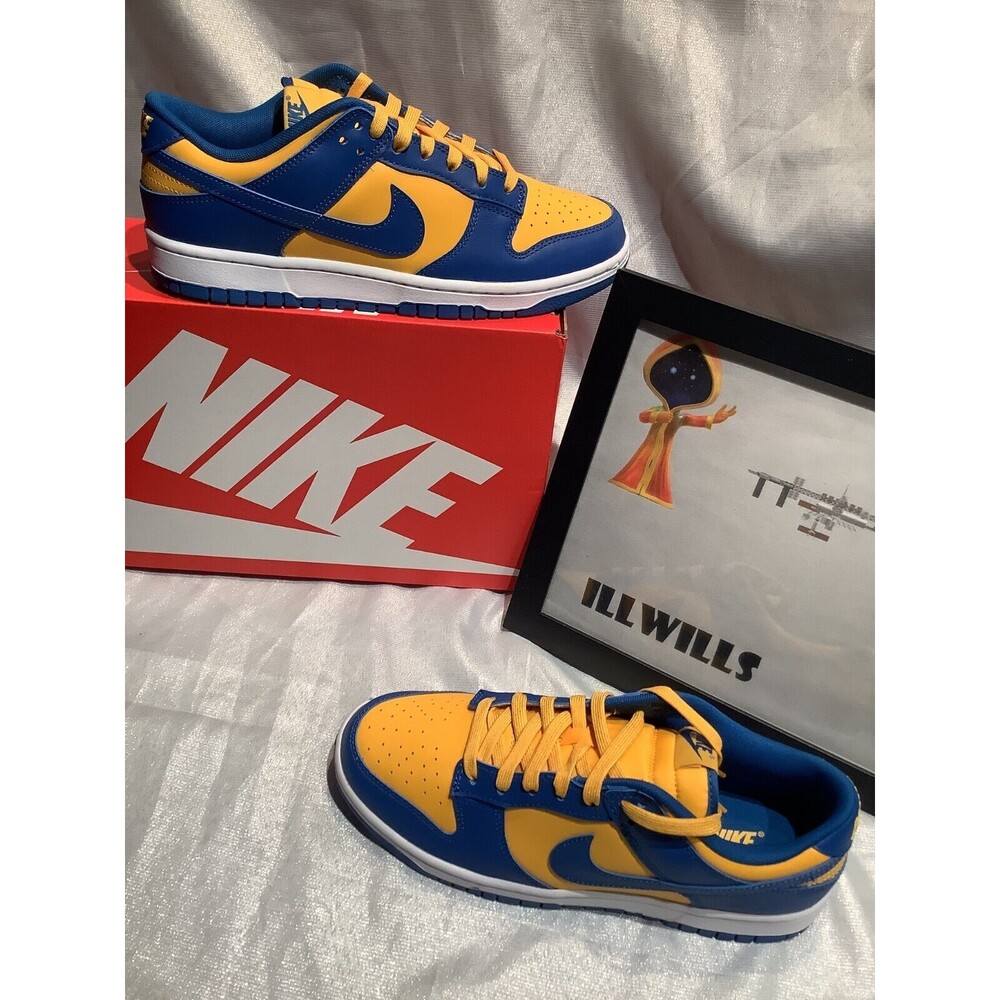 💙💛 Nike Dunk Low "UCLA" - Go Bruins! 💛💙 DD1391-402 SIZE 9 MENS Deadstock NEW - Picture 2 of 5